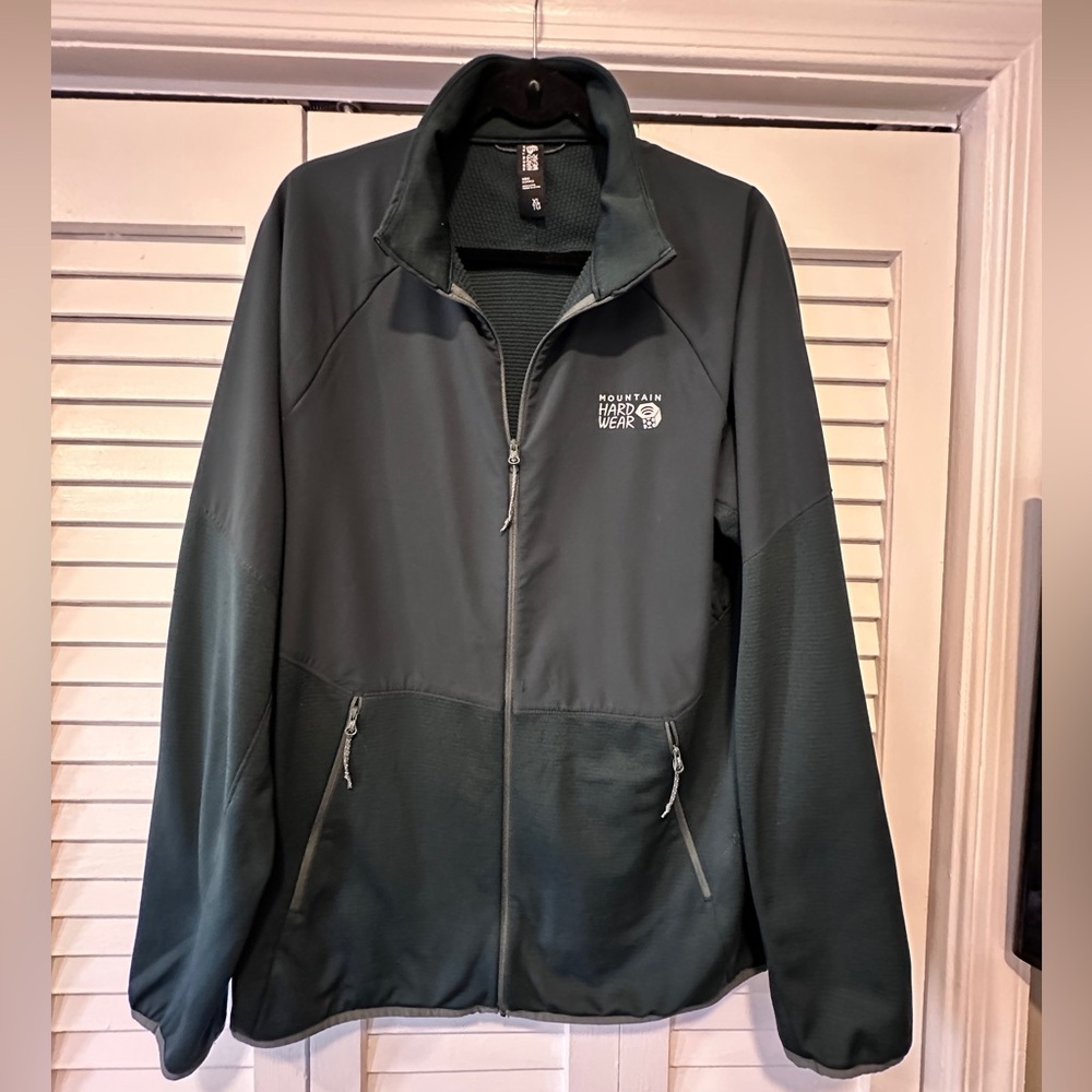 Men's Mountain Hardwear Stratus Range Jacket, Full Zip, Two-Tone Hunter Green